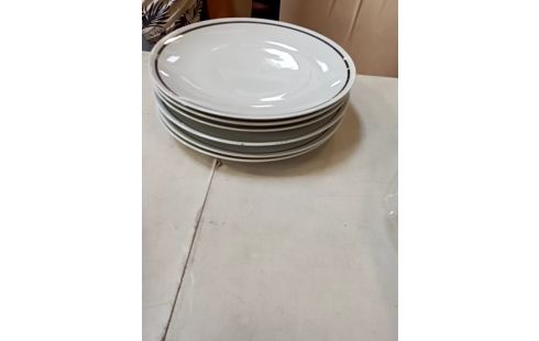 ASSIETTE PLATE PORCELAINE LOT 6