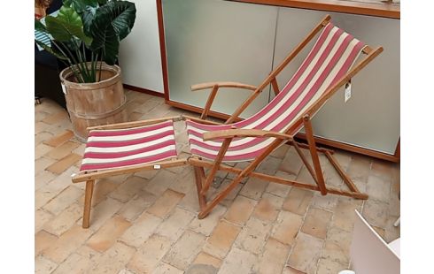 TRANSAT ET REPOSE PIED TISSU VINTAGE