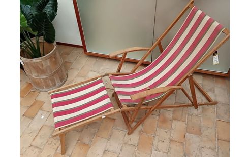 TRANSAT ET REPOSE PIED TISSU VINTAGE