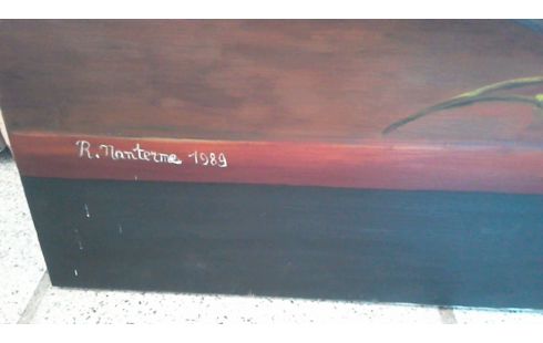 ÖL AUF STOFF, , BLUMENSTRAUSS.