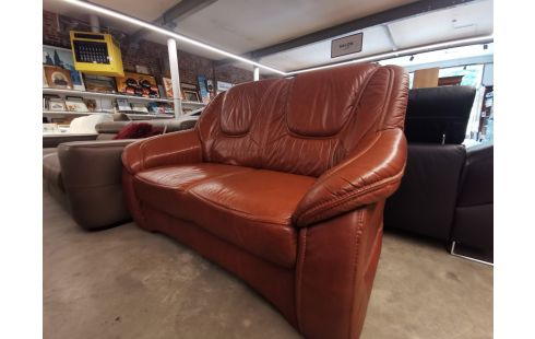 504 CANAPE CUIR COGNAC 2 PLACES