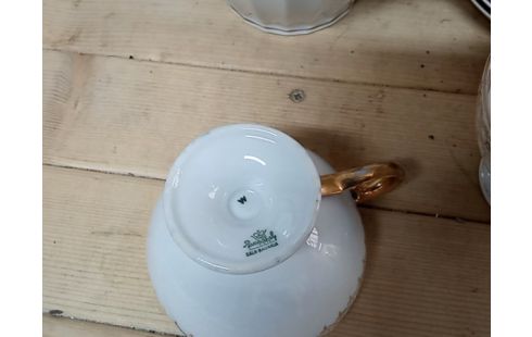 SERVICE A CAFE 4P BAVARIA FLEURS ROSES