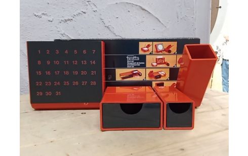SET BUREAU ORANGE VINTAGE(NEUF) 1