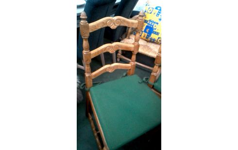 4 CHAISES ASSISE PAILLEE