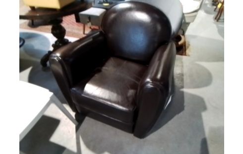 FAUTEUIL CLUB CUIR MARRON