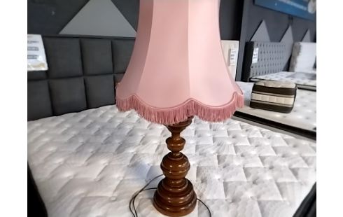 LAMPE RUSTIQUE ABAT JOUR ROSE