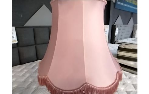 LAMPE RUSTIQUE ABAT JOUR ROSE