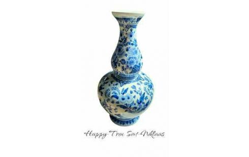 VASE ALT WEISS BLAU