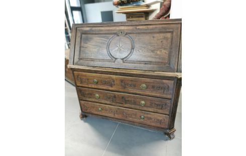 BUREAU COMMODE FORMANT SCRIBAN LUXEMBOURG 1 PORTE 3 TIROIRS