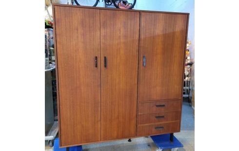 GARDE ROBES VINTAGE 3 PORTES / 3 TIROIRS