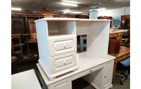 BUREAU BLANC 2 TIROIRS