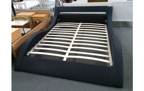 LIT MODERNE NOIR CUCHAGE 180X200