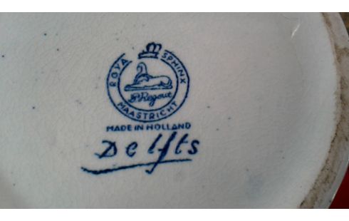 DECKELVASE DELFT WEISS BLAU