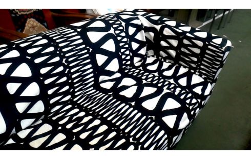 SESSEL 1 2 PLÄTZE IKEA SCHWARZ WEISS STOFF