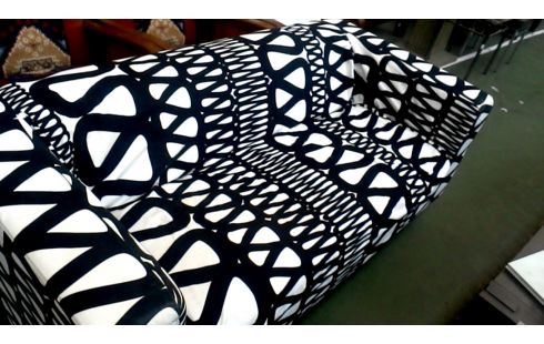 SESSEL 1 2 PLÄTZE IKEA SCHWARZ WEISS STOFF