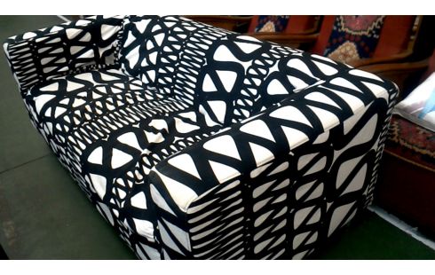 SESSEL 1 2 PLÄTZE IKEA SCHWARZ WEISS STOFF