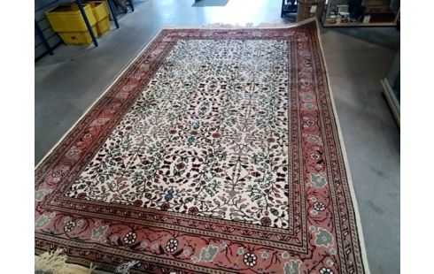 TAPIS LAINE TON ROSE ET BLANC 2M/3M