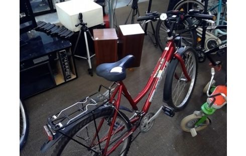 VELO ROUGE PNEU ARRIERE CREVÉ