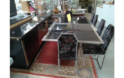 SALLE A MANGER ANNEES 80 TYPE MAISON JANSSEN TABLE+6CH+ENFILADE