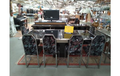 SALLE A MANGER ANNEES 80 TYPE MAISON JANSSEN TABLE+6CH+ENFILADE