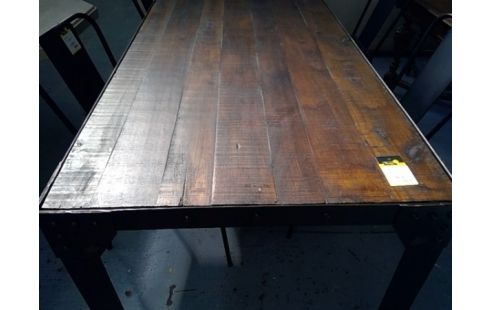 TABLE BOIS ACIER DE  QUALITÉ STYLE INDUSTRIEL