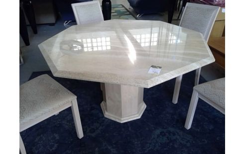 TABLE TRAVERTIN SALLE A MANGER