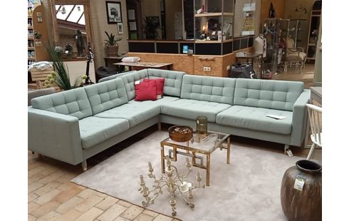 CANAPE D'ANGLE TISSU IKEA CIEL