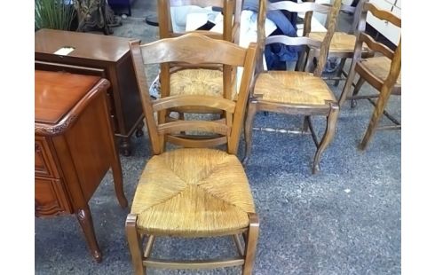 CHAISE BOIS ET PAILLE