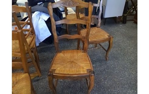 CHAISE BOIS ET PAILLE