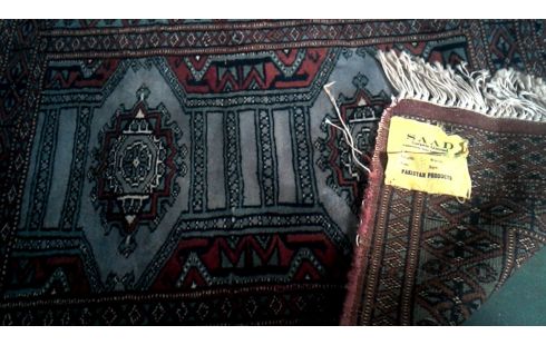 TAPIJT PAKISTAN HANDGEKNOOPT BORDEAUX GRIJS