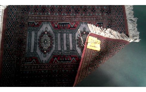 TAPIJT PAKISTAN HANDGEKNOOPT BORDEAUX GRIJS