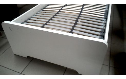 LIT 90X200 IKEA BLANCHE 2 TIROIRS