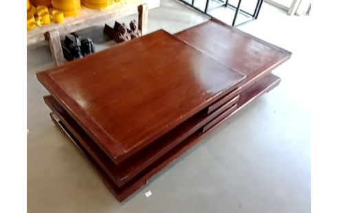 TABLE BASSE EXOTIQUE PLATEAU TOURNANT