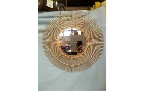 SPIEGEL RUND RATTAN-RAHMEN