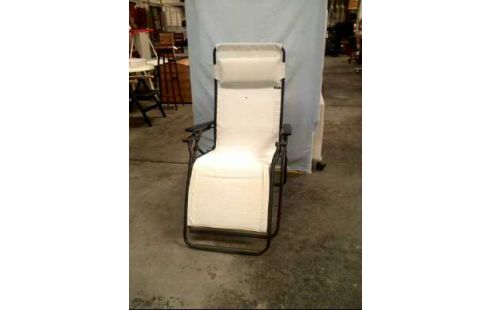 LIEGESTUHL <LAFUMA> KLAPPBAR WEIß-SCHWARZ