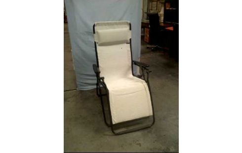 LIEGESTUHL <LAFUMA> KLAPPBAR WEIß-SCHWARZ