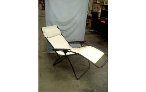 LIEGESTUHL <LAFUMA> KLAPPBAR WEIß-SCHWARZ