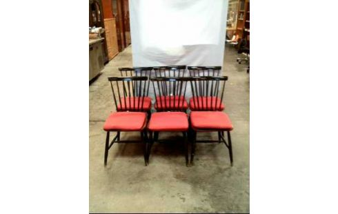 STUHL TEAKHOLZ 4ER-SET 60ER JAHRE VINTAGE