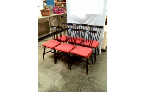 STUHL TEAKHOLZ 4ER-SET 60ER JAHRE VINTAGE