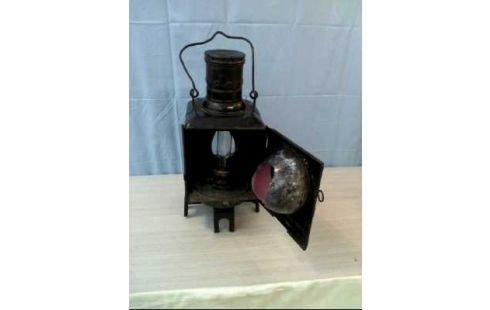 EISENBAHNLAMPE <DB 77> PETROLEUM ROT WEISS