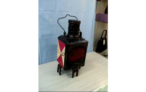 EISENBAHNLAMPE <DB 77> PETROLEUM ROT WEISS