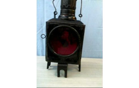 EISENBAHNLAMPE <DB 77> PETROLEUM ROT WEISS