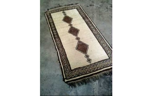 TEPPICH BRAUN/WEISS GEMUSTERT