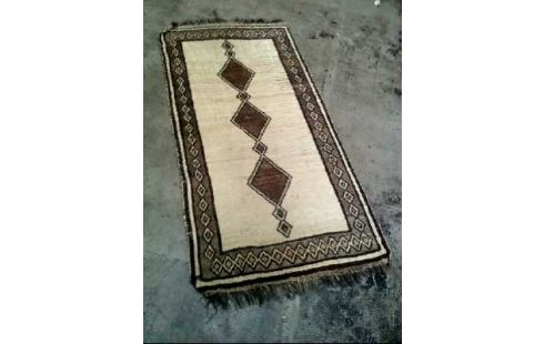 TEPPICH BRAUN/WEISS GEMUSTERT