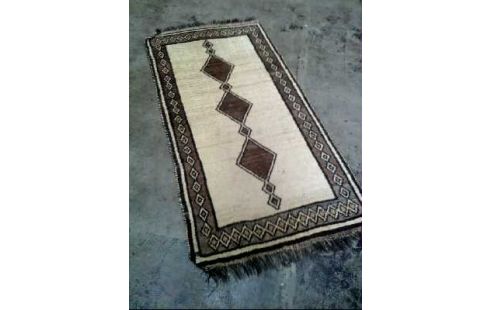 TEPPICH BRAUN/WEISS GEMUSTERT