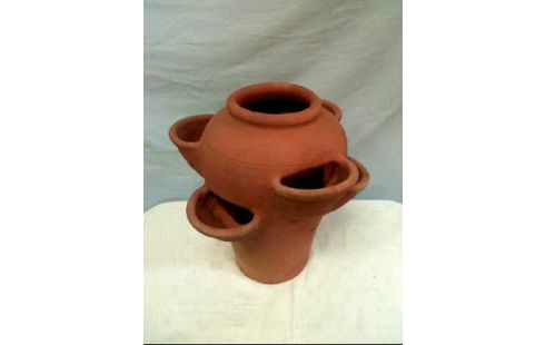 KRÄUTERTOPF TERRAKOTTA RUND PFLANZGEFÄß