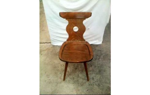 BAUERNSTUHL RUSTIKAL HOLZ DUNKEL