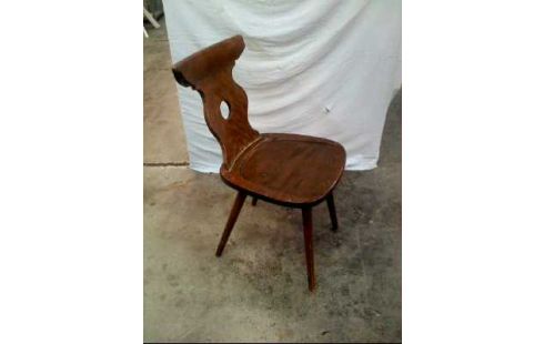 BAUERNSTUHL RUSTIKAL HOLZ DUNKEL