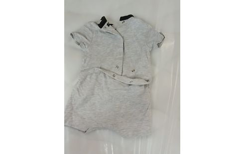 BODY SHORT MANCHE COURTE DESSIN LAPIN ET MOTIF ÉTOILES- 3MOIS