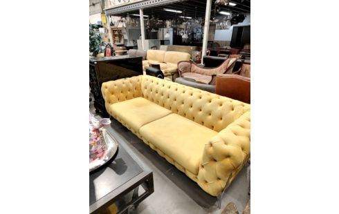 CANAPE TGM JAUNE MAISON DU MONDE STYLE CHESTERFIELD